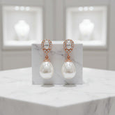 CUBIC ZIRCONIA COLLECTION - PRECIOUS SHIMMER EARRINGS - ROSE GOLD ER325