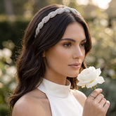 ATHENA COLLECTION - CRYSTAL TWIST HEADBAND - SILVER