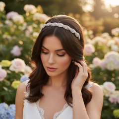 ATHENA COLLECTION - CRYSTAL TWIST HEADBAND - SILVER