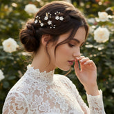 ATHENA COLLECTION - CHIC FLOWER HAIR PINS - SET