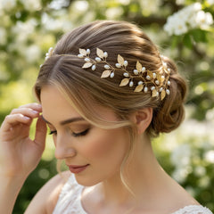 ATHENA COLLECTION - VINE OF PEARLS - HP228 GOLD