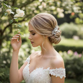 ATHENA COLLECTION - DAINTY PEARL COMB - HC314 SILVER