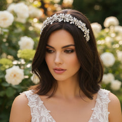 ATHENA COLLECTION - CRYSTAL LUXE HEADBAND - AHB258 SILVER