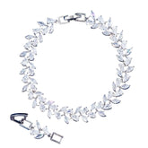 CUBIC ZIRCONIA COLLECTION - STARLET GLAM BRACELET - BR184 SILVER