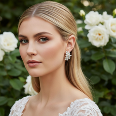 CUBIC ZIRCONIA COLLECTION -GLAM GOLD EARRING COLLECTION - GOLD