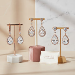 CUBIC ZIRCONIA COLLECTION -GLAM CRYSTAL ROSE GOLD COLLECTION - RG