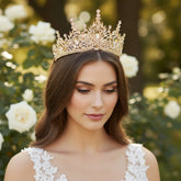 ATHENA COLLECTION - CELESTE SPARKLE TIARA - AHB240 CHAMPAGNE