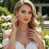 CUBIC ZIRCONIA COLLECTION - GITZY STARLET GRM NECKLACE SET - CZNK304