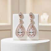 CUBIC ZIRCONIA COLLECTION (ROSE GOLD)- EARRINGS - (ER309)