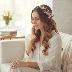 ATHENA COLLECTION - FLORAL ROMANCE HAIRVINE - SILVER HP158