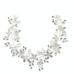 ATHENA COLLECTION - FLORAL ROMANCE HAIRVINE - SILVER HP158