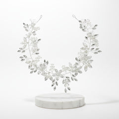 ATHENA COLLECTION - FLORAL ROMANCE HAIRVINE - SILVER HP158