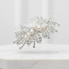 ATHENA COLLECTION - LUXE VINTAGE SPARKLE COMB - HC191 SILVER