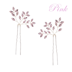 ATHENA COLLECTION - GLITZY GLAM HAIR PINS - BLUSH PINK (HP40)