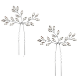 ATHENA COLLECTION - GLITZY GLAM HAIR PINS - SILVER(HP40)
