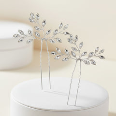 ATHENA COLLECTION - GLITZY GLAM HAIR PINS - SILVER(HP40)