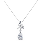 CUBIC ZIRCONIA COLLECTION - EXQUISITE STARLET NECKLACE - CZNK90 - SILVER