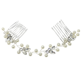 ATHENA COLLECTION - DAINTY PEARL VINE - SILVER (HP160)