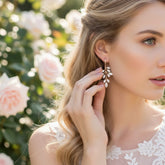 ATHENA COLLECTION - PEARL VINE EARRINGS - (ER488) GOLD