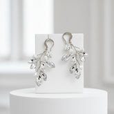 ATHENA COLLECTION - PEARL VINE EARRINGS - (ER488) SILVER