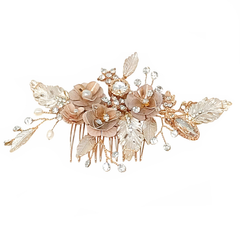 ATHENA COLLECTION - VINTAGE BLOOM HAIR COMB - HC194 GOLD