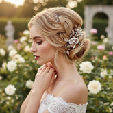 ATHENA COLLECTION - VINTAGE BLOOM HAIR COMB - HC194 GOLD