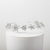 CUBIC ZIRCONIA COLLECTION - STARBURST CRYSTAL VINE - HP166 SILVER