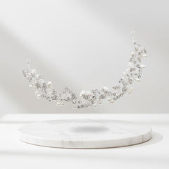 ATHENA COLLECTION - PEARL LUXE HAIR VINE - HP168 - SILVER