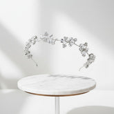 CUBIC ZIRCONIA COLLECTION - GLITZY SPARKLE HAIR VINE - HP170 SILVER