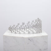 CUBIC ZIRCONIA COLLECTION - CRYSTAL EXTRAVAGANCE HEADBAND - AHB-15 SILVER