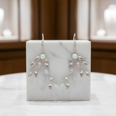 ATHENA COLLECTION - CRYSTAL VINE EARRINGS - (ER487) OPAL