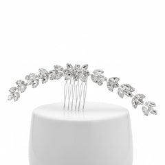 ATHENA COLLECTION - CRYSTAL GLAM HAIR COMB - HC196 SILVER