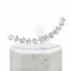 ATHENA COLLECTION - CRYSTAL GLAM HAIR COMB - HC196 SILVER
