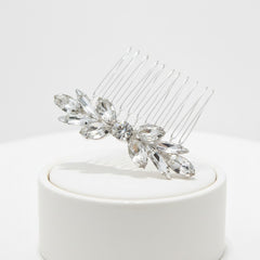 ATHENA COLLECTION - DAINTY DIVINE HAIR COMB - HC197 - SILVER