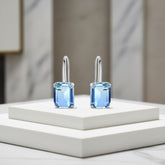 CUBIC ZIRCONIA COLLECTION - BLUE STARLET EARRINGS - CZER493