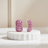 ATHENA COLLECTION CRYSTAL CLUSTER EARRINGS - LIGHT ROSE