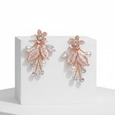 ATHENA COLLECTION - FLORAL ROMANCE EARRINGS - ROSE GOLD - ER495