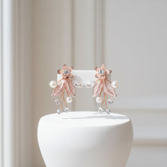ATHENA COLLECTION - FLORAL ROMANCE EARRINGS - ROSE GOLD - ER495