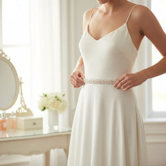 ATHENA COLLECTION - DAINTY DAISY BELT - (BELT 19 )- IVORY
