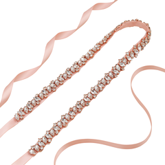 ATHENA COLLECTION - CRYSTAL CLUSTER BELT - BELT 30 PINK
