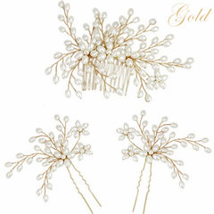 ATHENA COLLECTION - PEARL ROMANCE COLLECTION - GOLD (PIN33)