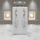CUBIC ZIRCONIA EARRINGS - BELLA DAINTY DROP EARRINGS - CZER500 SILVER