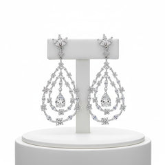 CUBIC ZIRCONIA COLLECTION - CRYSTAL GLAM EARRINGS - CZER498