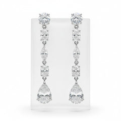CUBIC ZIRCONIA COLLECTION - SHIMMER DROP EARRINGS - CZER503