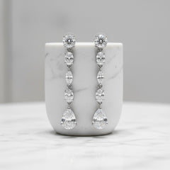 CUBIC ZIRCONIA COLLECTION - SHIMMER DROP EARRINGS - CZER503