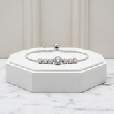 ATHENA COLLECTION - GLITZY GLAM BRACELET - ADJUSTABLE - SILVER (BR42)