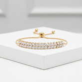 ATHENA COLLECTION - ETERNALLY CRYSTAL BRACELET - ADJUSTABLE (BR44) GOLD