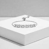 CUBIC ZIRCONIA COLLECTION - GRACE CRYSTAL BRACELET - BR48 SILVER