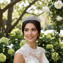 CUBIC ZIRCONIA COLLECTION - STARLET CROWN - SILVER AHB-18