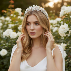 ATHENA COLLECTION - CRYSTAL LUXE HEADBAND - SILVER AHB-23